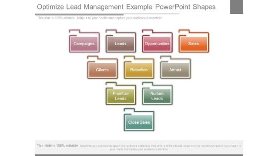 Optimize Lead Management Example Powerpoint Shapes Optimize Lead Management Example Powerpoint Shapes