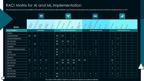 Optimize Service Delivery With Enhanced RACI Matrix For AI And ML Implementation Background PDF Optimize Service Delivery With Enhanced RACI Matrix For AI And ML Implementation Background PDF