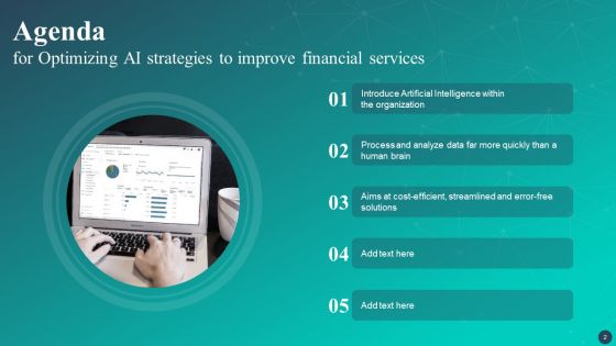 Optimizing AI Strategies To Improve Financial Services Ppt PowerPoint Presentation Complete Deck With Slides
