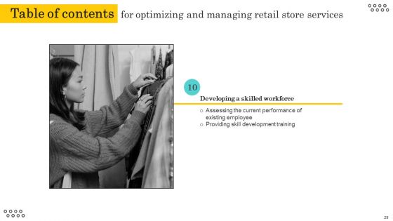 Optimizing And Managing Retail Store Services Ppt PowerPoint Presentation Complete Deck With Slides