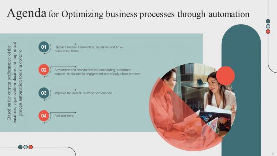 Optimizing Business Processes Through Automation Ppt PowerPoint Presentation Complete Deck With Slides