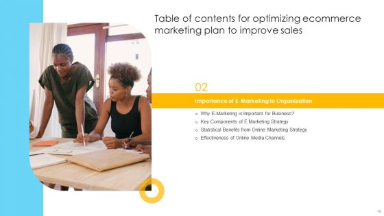 Optimizing Ecommerce Marketing Plan To Improve Sales Ppt PowerPoint Presentation Complete With Slides
