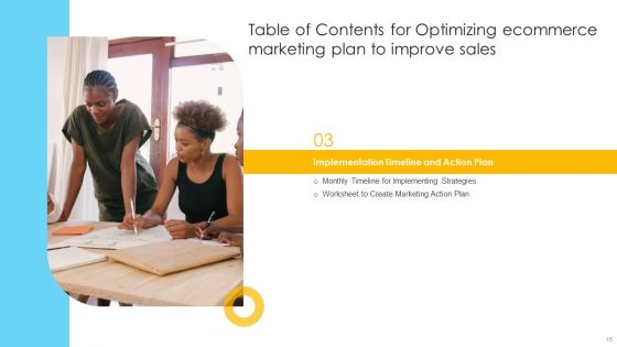 Optimizing Ecommerce Marketing Plan To Improve Sales Ppt PowerPoint Presentation Complete With Slides
