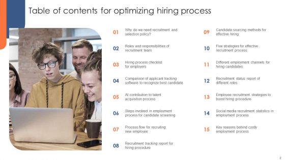 Optimizing Hiring Process Ppt PowerPoint Presentation Complete Deck With Slides