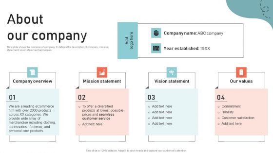 Optimizing Multichannel Strategy To Improve User Experience About Our Company Brochure PDF