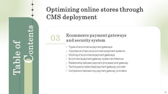 Optimizing Online Stores Through CMS Deployment Ppt PowerPoint Presentation Complete Deck With Slides