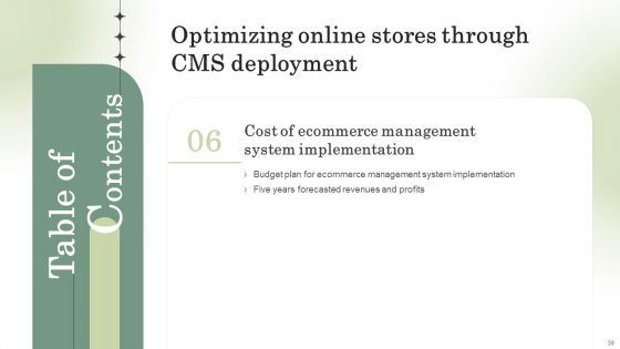 Optimizing Online Stores Through CMS Deployment Ppt PowerPoint Presentation Complete Deck With Slides