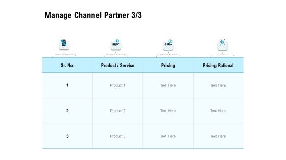 Optimizing The Marketing Operations To Drive Efficiencies Manage Channel Partner Pricing Professional PDF