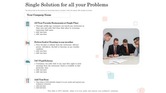 Option Pool Funding Pitch Deck Single Solution For All Your Problems Ppt Show Professional PDF