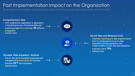 Oracle Cloud Data Analytics Administration IT Post Implementation Impact On The Organization Elements PDF