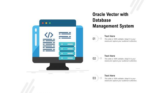 Oracle Vector With Database Management System Ppt PowerPoint Presentation File Clipart Images PDF