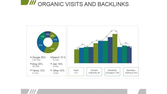Organic Visits And Backlinks Ppt PowerPoint Presentation Styles Graphics Tutorials