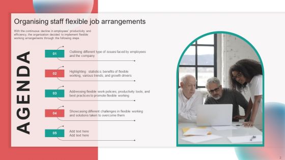 Organising Staff Flexible Job Arrangements Ppt PowerPoint Presentation Complete Deck With Slides