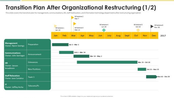 Organization Chart And Corporate Model Transformation Transition Plan After Diagrams PDF