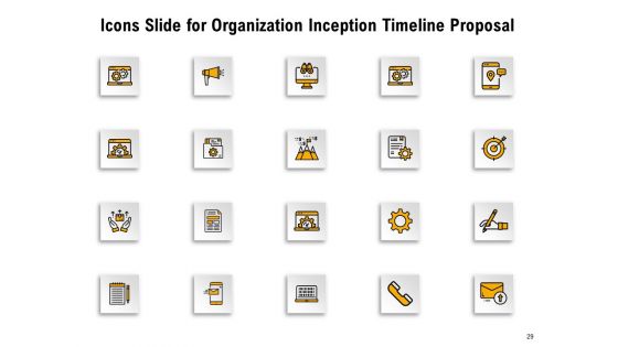 Organization Inception Timeline Proposal Ppt PowerPoint Presentation Complete Deck With Slides
