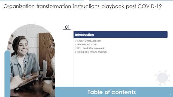Organization Transformation Instructions Playbook Post COVID 19 Ppt PowerPoint Presentation Complete Deck With Slides