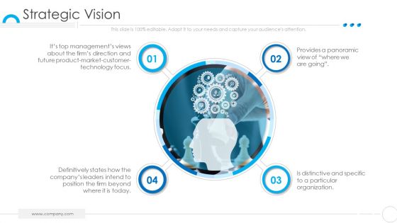 Organization Values Presentation Deck Template Strategic Vision Icons PDF