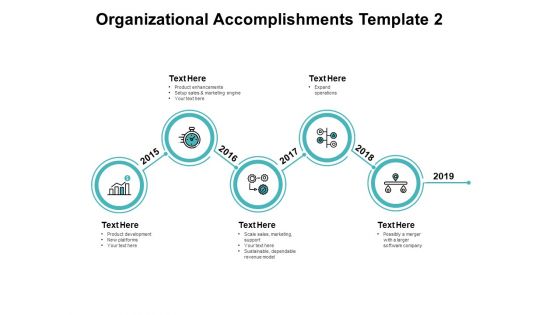 Organizational Accomplishments 2015 To 2019 Ppt PowerPoint Presentation Model Images