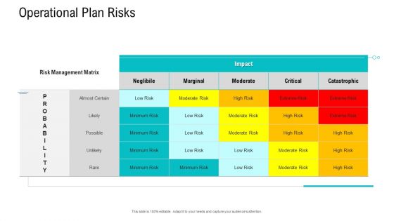 Organizational Development And Promotional Plan Operational Plan Risks Slides PDF