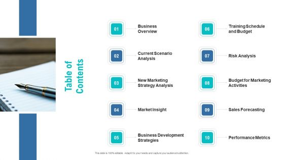 Organizational Development And Promotional Plan Table Of Contents Topics PDF