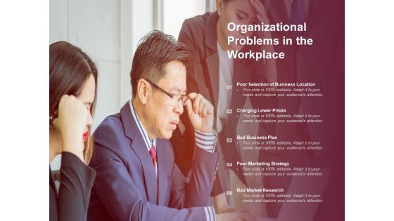 Organizational Problems In The Workplace Ppt Powerpoint Presentation Infographic Template Templates