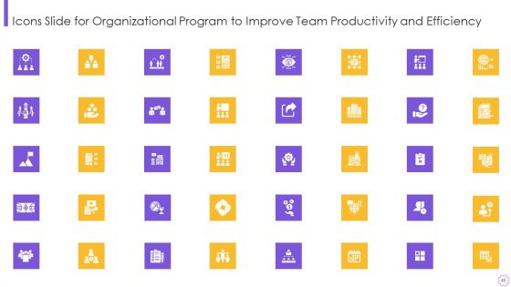 Organizational Program To Improve Team Productivity And Efficiency Ppt PowerPoint Presentation Complete Deck With Slides