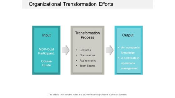 Organizational Transformation Efforts Ppt Powerpoint Presentation Show Influencers