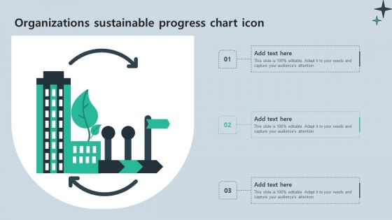 Organizations Sustainable Progress Chart Icon Introduction PDF