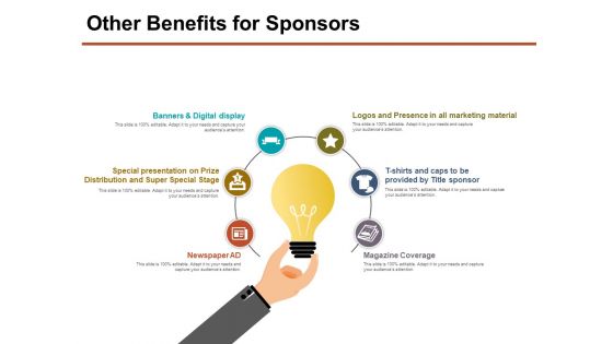 Other Benefits For Sponsors Ppt PowerPoint Presentation Outline Slide Download