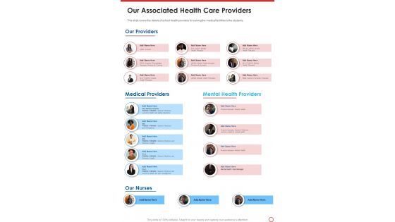 Our Associated Health Care Providers One Pager Documents