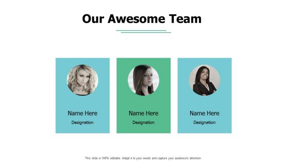 Our Awesome Team Introduction Ppt PowerPoint Presentation Summary Elements