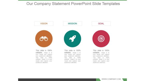 Our Company Statement Powerpoint Slide Templates