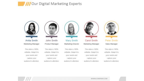 Our Digital Marketing Experts Ppt PowerPoint Presentation Visual Aids