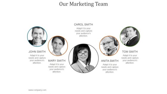 Our Marketing Team Ppt PowerPoint Presentation Example