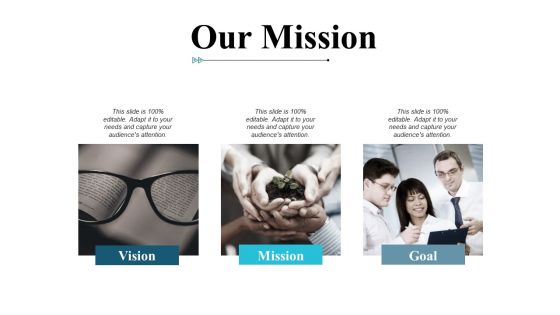 Our Mission And Vision Ppt PowerPoint Presentation Portfolio Examples