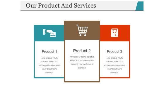 Our Product And Services Template 2 Ppt PowerPoint Presentation Styles Slide Download