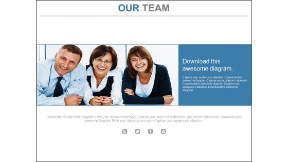 Our Team Of Three Persons Powerpoint Slides