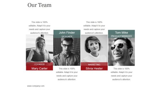 Our Team Ppt PowerPoint Presentation Pictures Rules