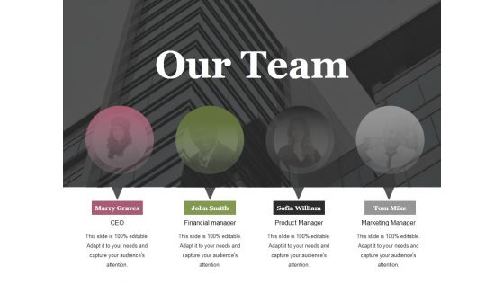 Our Team Ppt PowerPoint Presentation Portfolio Example Introduction