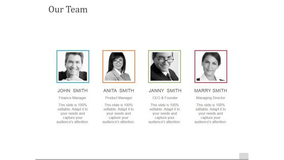 Our Team Ppt PowerPoint Presentation Summary Elements