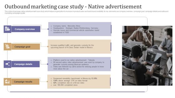 Outbound Marketing Case Study Native Advertisement Information PDF