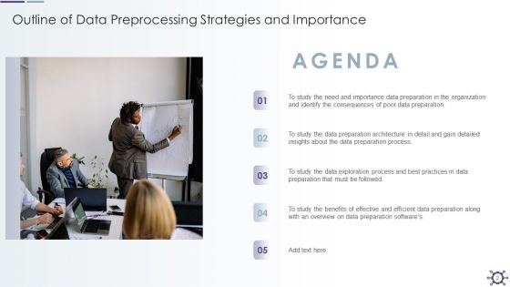 Outline Of Data Preprocessing Strategies And Importance Ppt PowerPoint Presentation Complete With Slides