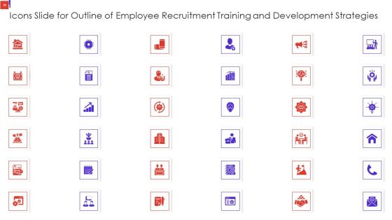 Outline Of Employee Recruitment Training And Development Strategies Ppt PowerPoint Presentation Complete Deck With Slides