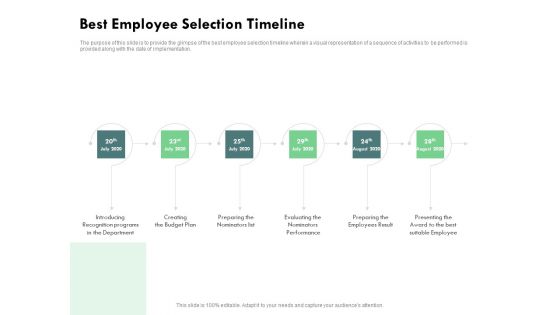 Outstanding Performer Workplace Best Employee Selection Timeline Ppt Pictures Inspiration PDF