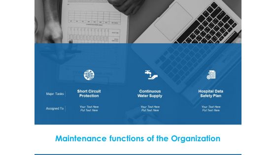 Overview Healthcare Business Management Maintenance Functions Of The Organization Summary PDF