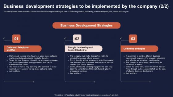 Overview Of Business Growth Plan And Tactics Business Development Strategies To Be Implemented Rules PDF