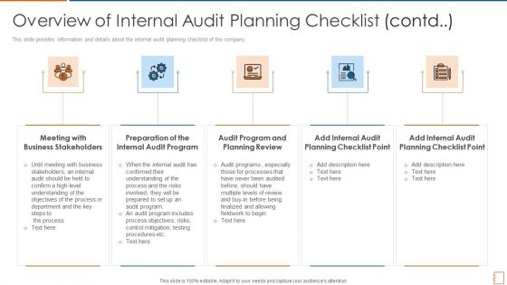 Overview Of Internal Audit Planning Checklist Business Ppt Inspiration PDF Overview Of Internal Audit Planning Checklist Business Ppt Inspiration PDF