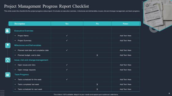 PM Progress Summary Document Ppt PowerPoint Presentation Complete Deck With Slides