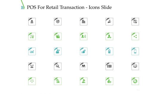POS For Retail Transaction Icons Slide Introduction PDF