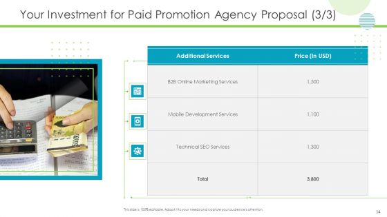 Paid Promotion Agency Proposal Ppt PowerPoint Presentation Complete Deck With Slides